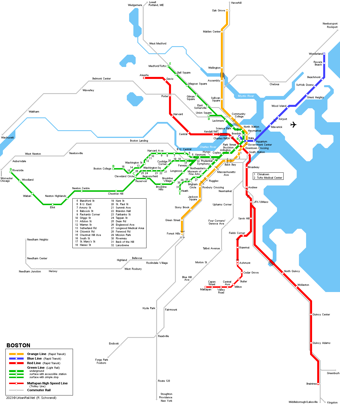 Urbanrail Net North Amercia Usa Massachussetts Boston T