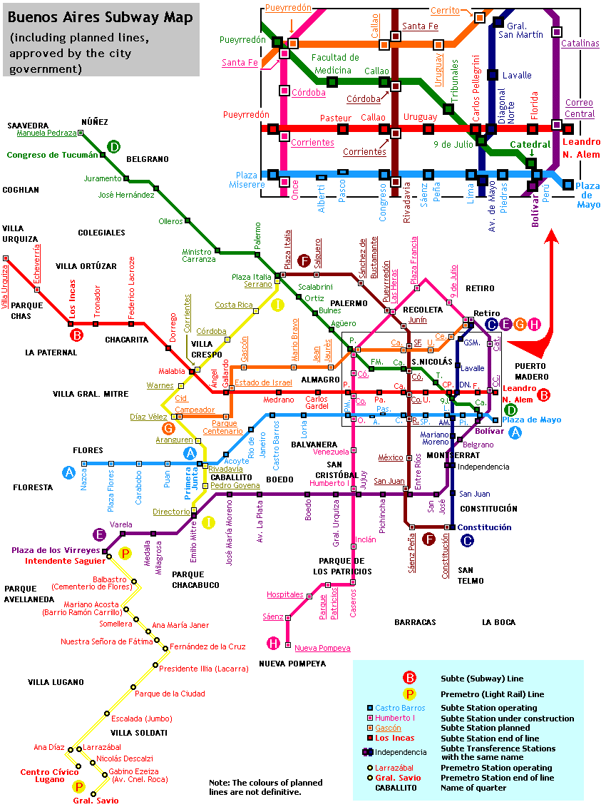 Urbanrail Net South America Argentina Buenos Aires Subte Metro