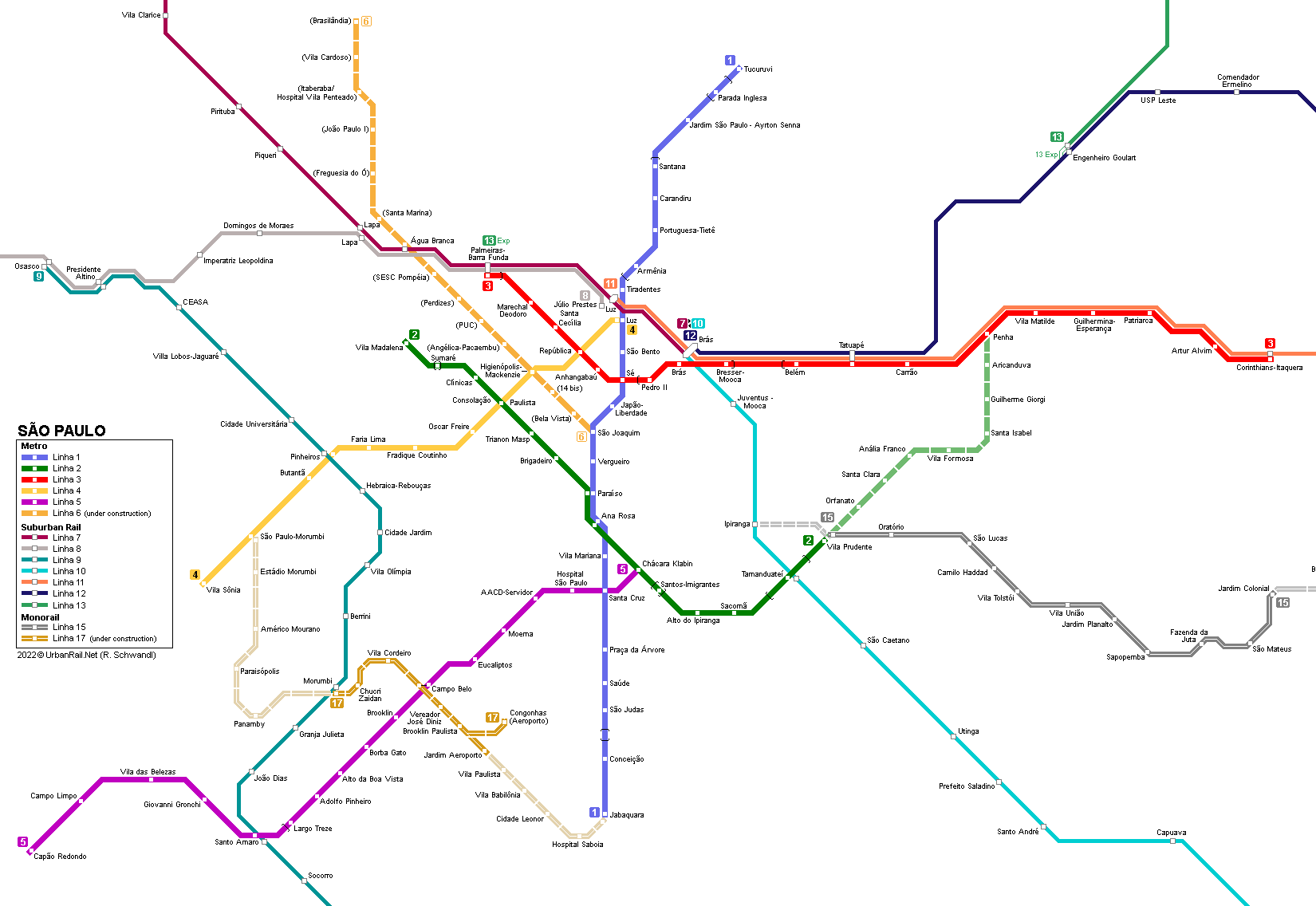Urbanrail Net South America Brazil Sao Paulo Metro