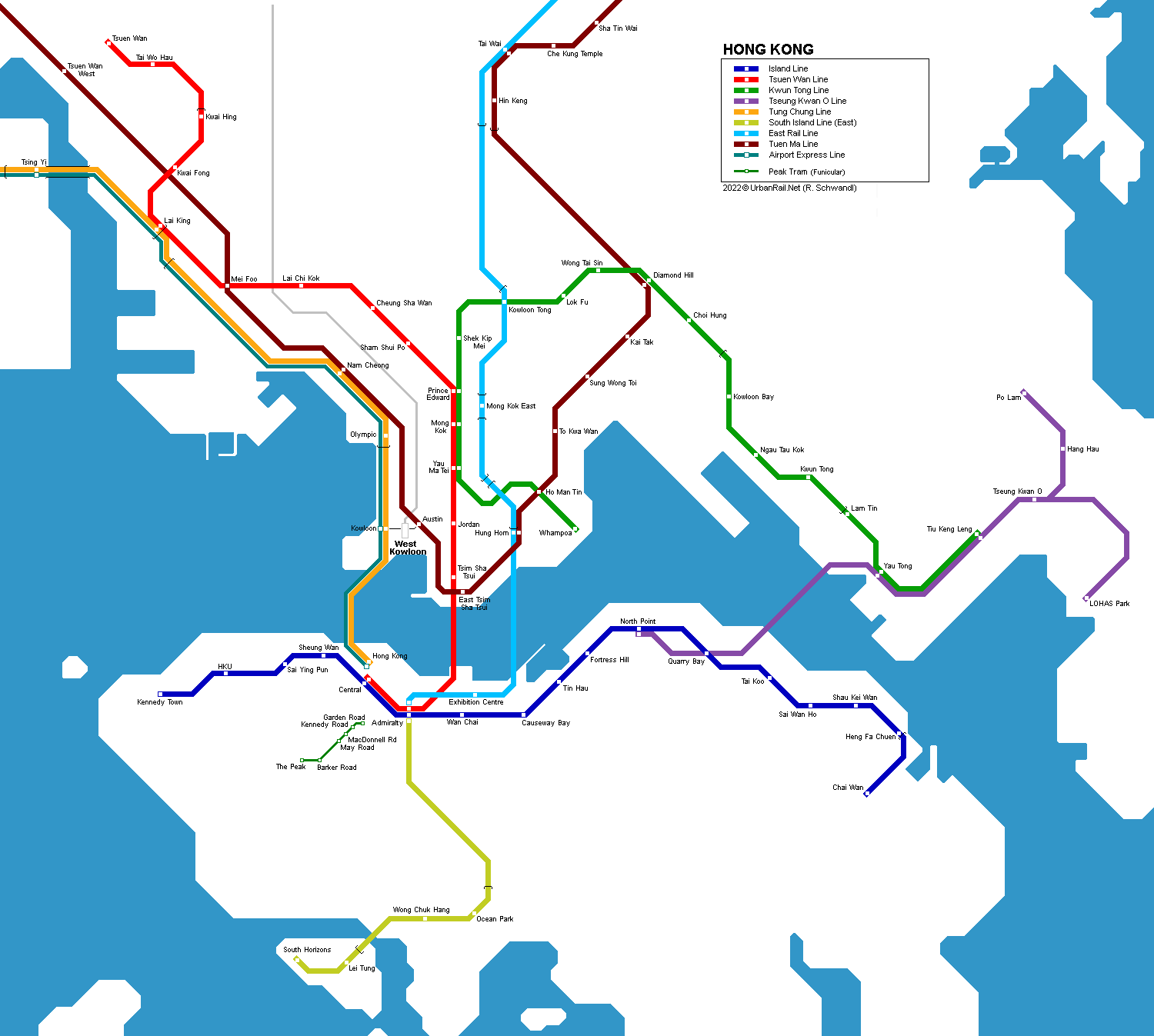 Urbanrailnet Asia Hong Kong Mass Transit Railway