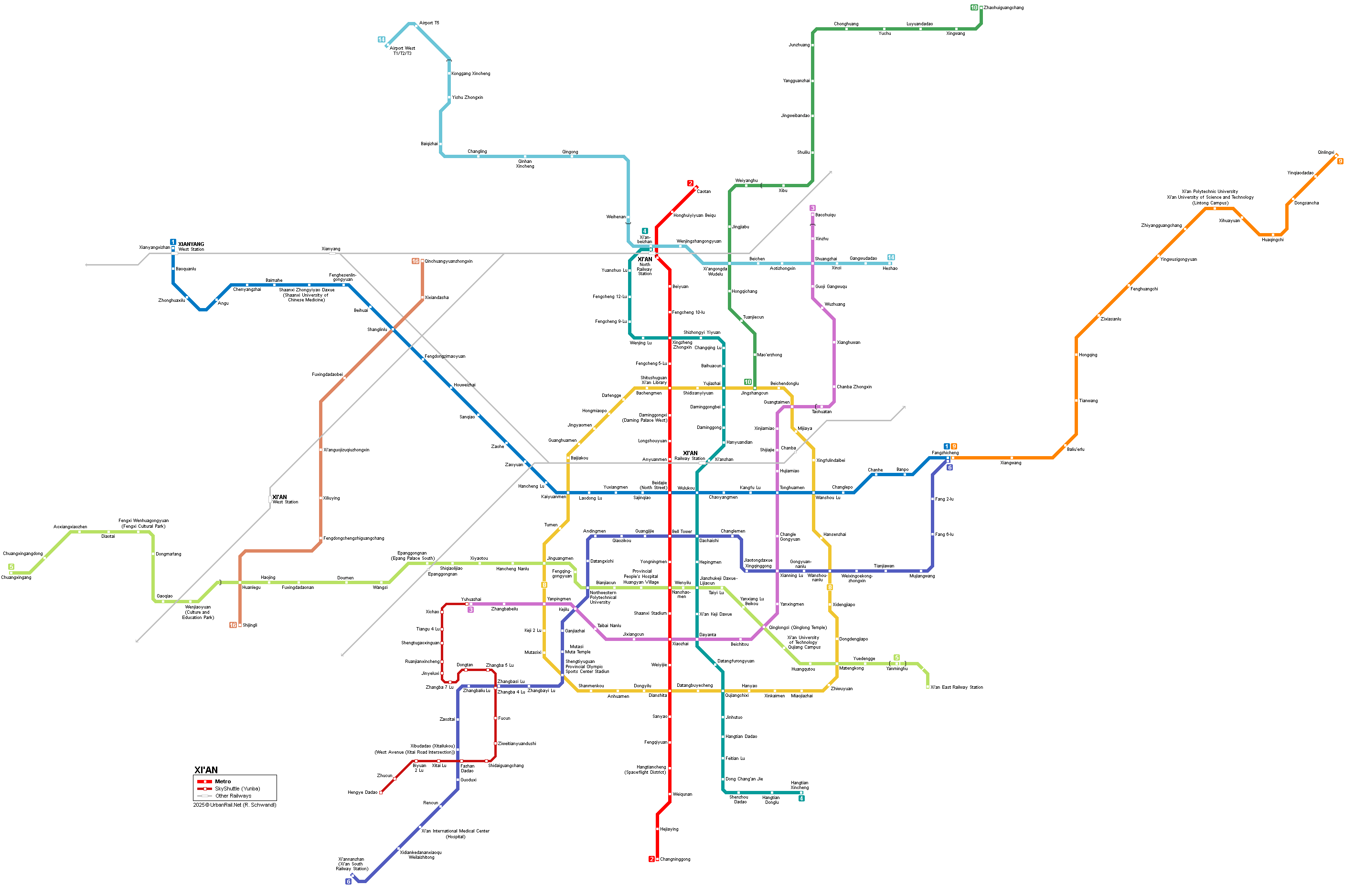 Xian Metro Map