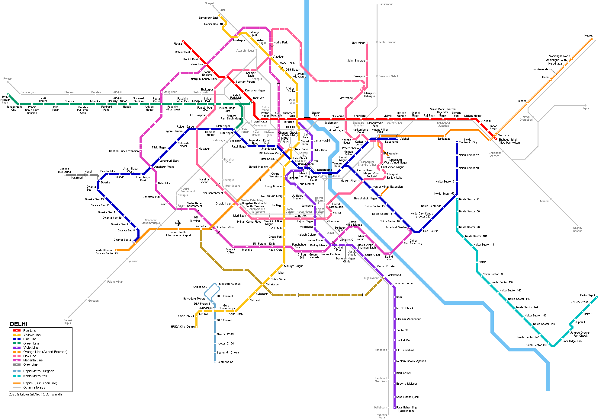 Delhi Metro Fare Chart