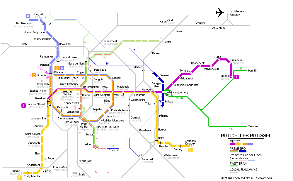 Tube Map Brussels
