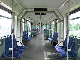 Inside refurbished m1 train