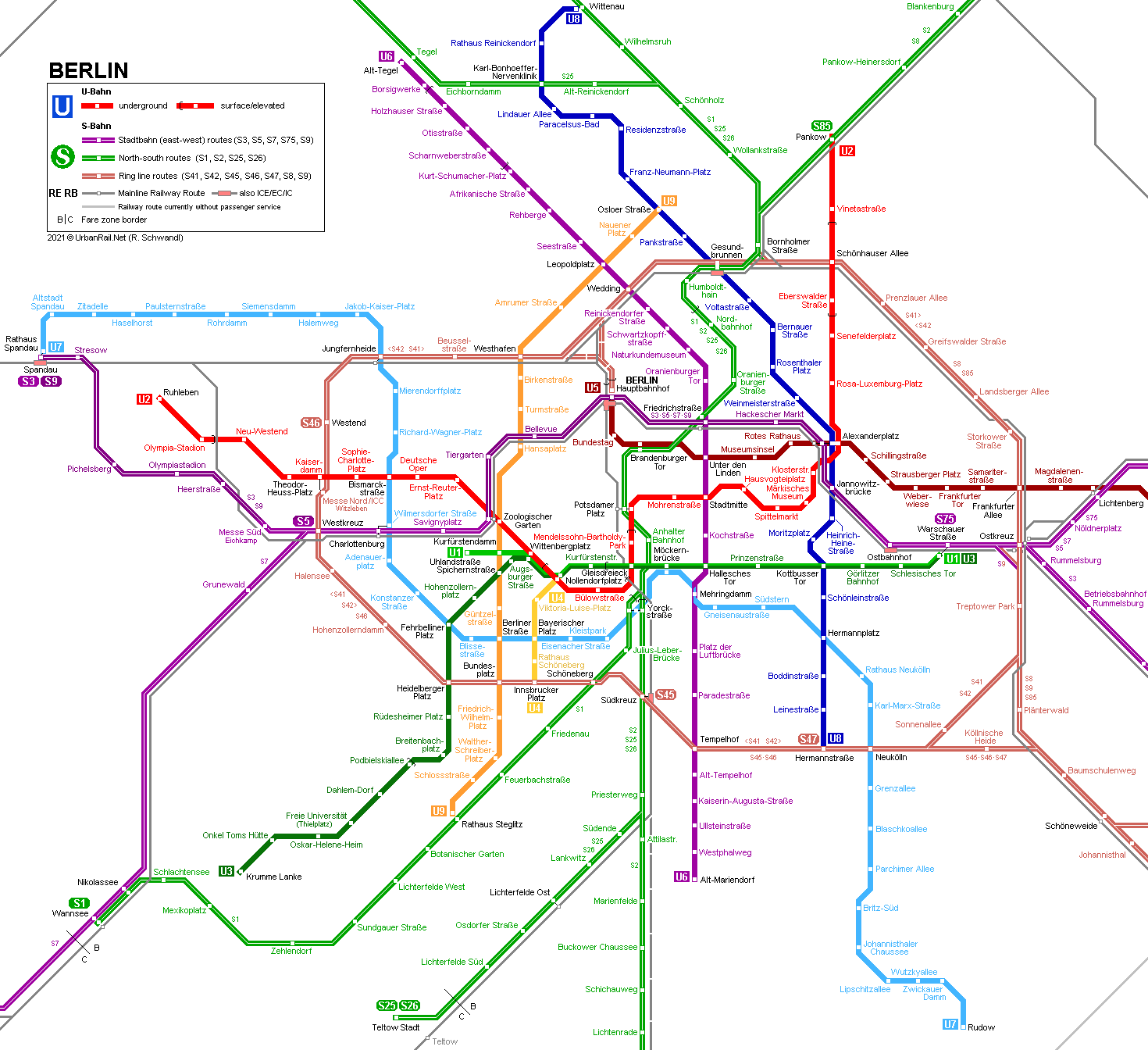 Urbanrail Net Europe Germany Berlin U Bahn