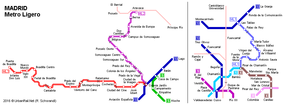Urbanrail Net Europe Spain Madrid Metro Ligero Tram