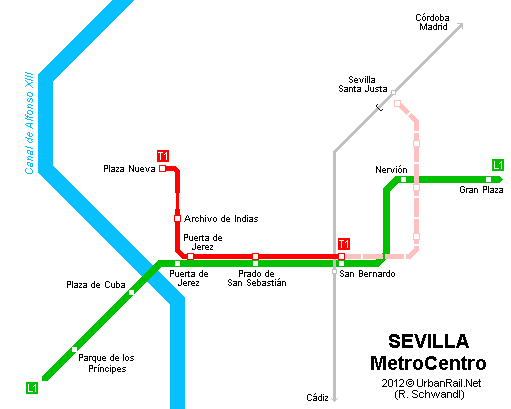 Sevilla Tram Network MetroCentro