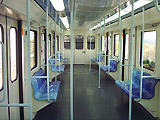 Inside metro train