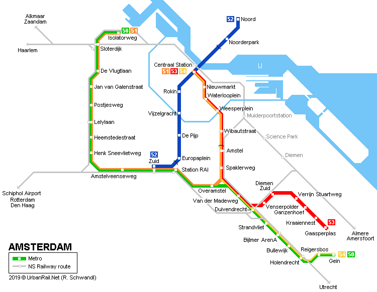 Urbanrail Net Europe Netherlands Amsterdam Metro