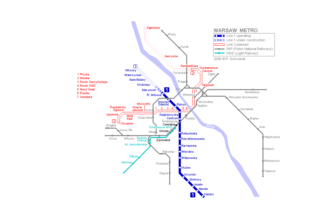 Warsaw Metro Map | Metro Map | Bus Routes | Metrobus Way Map ...