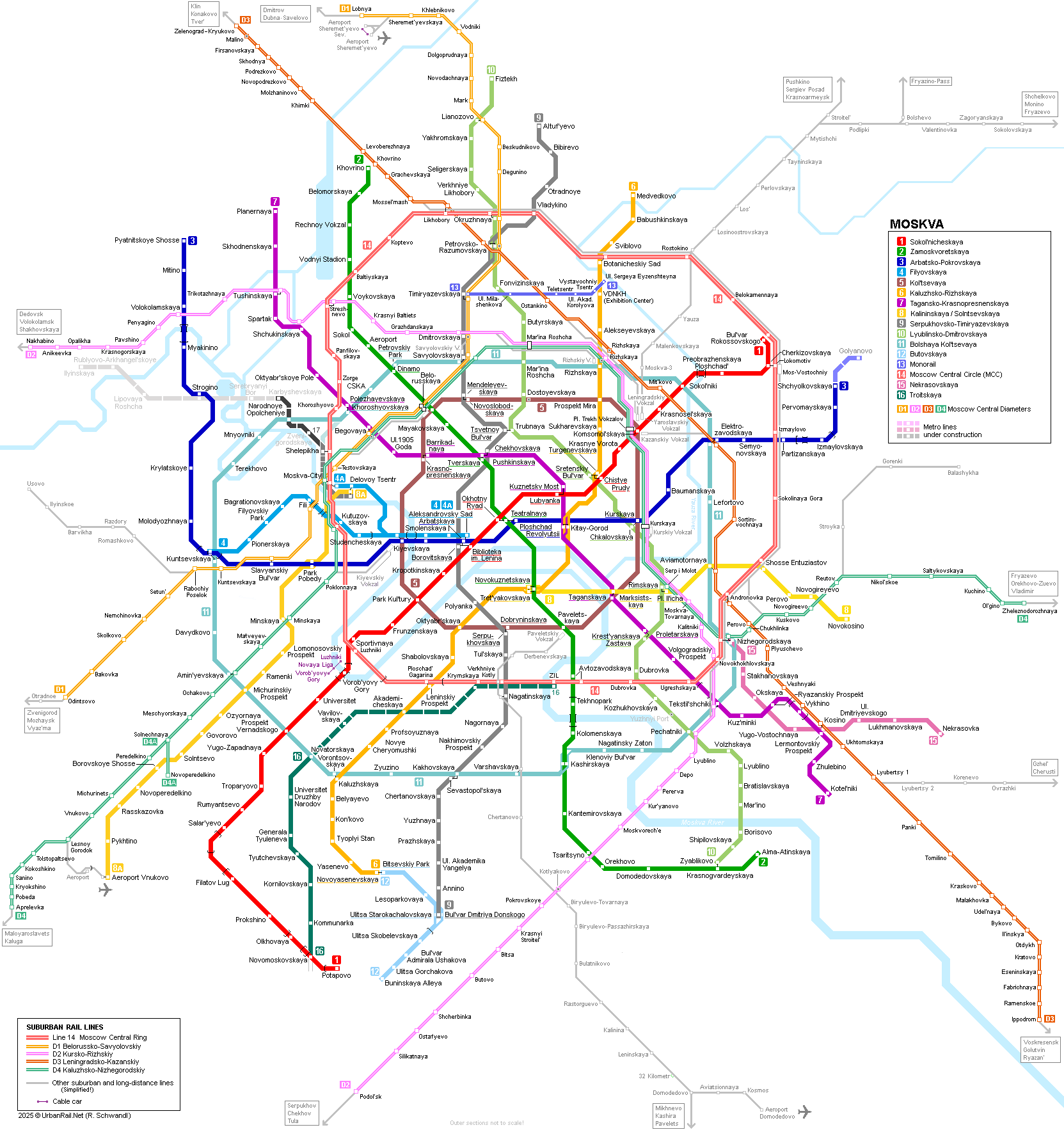 Moscow metro map