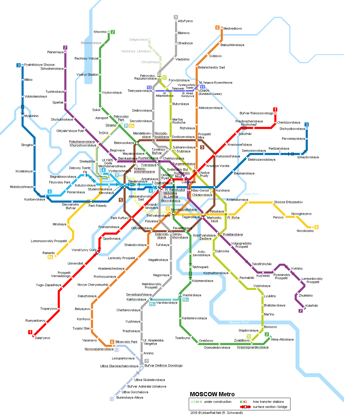Moscow metro map
