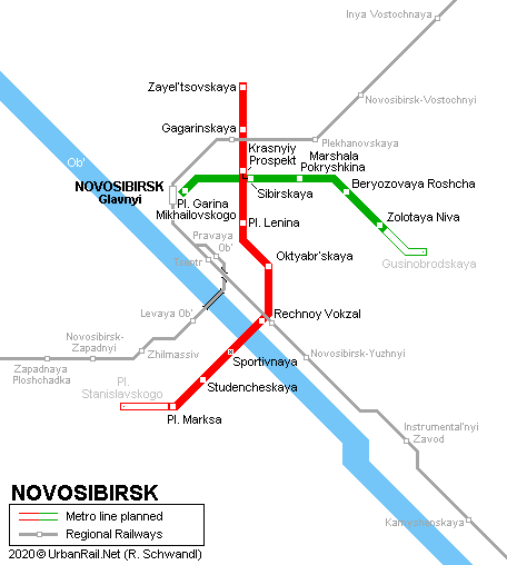 Novosibirsk Metro Map  UrbanRail.Net