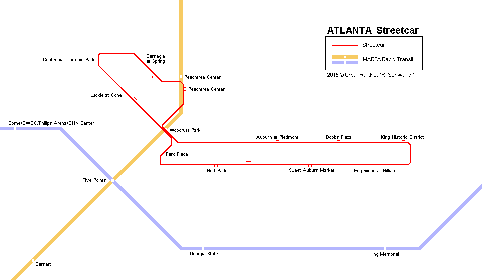 Atlanta Streetcar Map