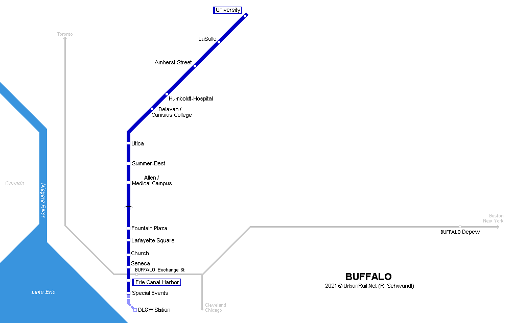 UrbanRail Net North America USA New York Buffalo Subway