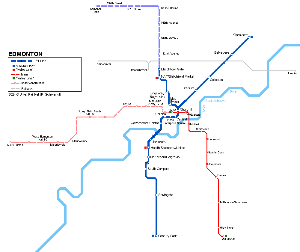Edmonton LRT Line 2001 © UrbanRail.Net