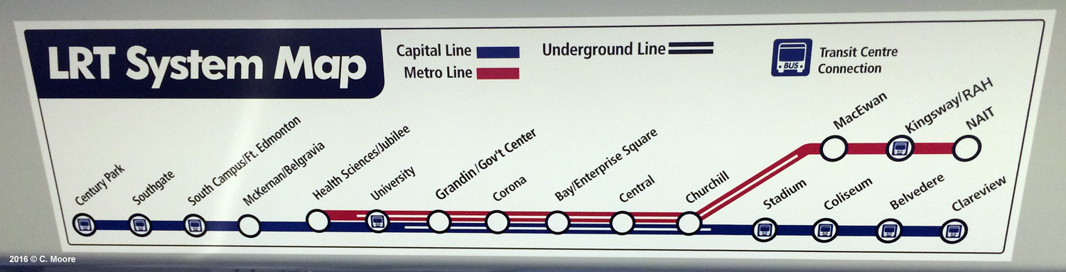 Edmonton Light Rail map