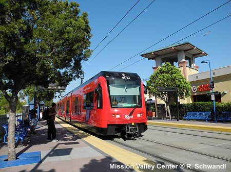 San Diego Trolley Mission Valley Center