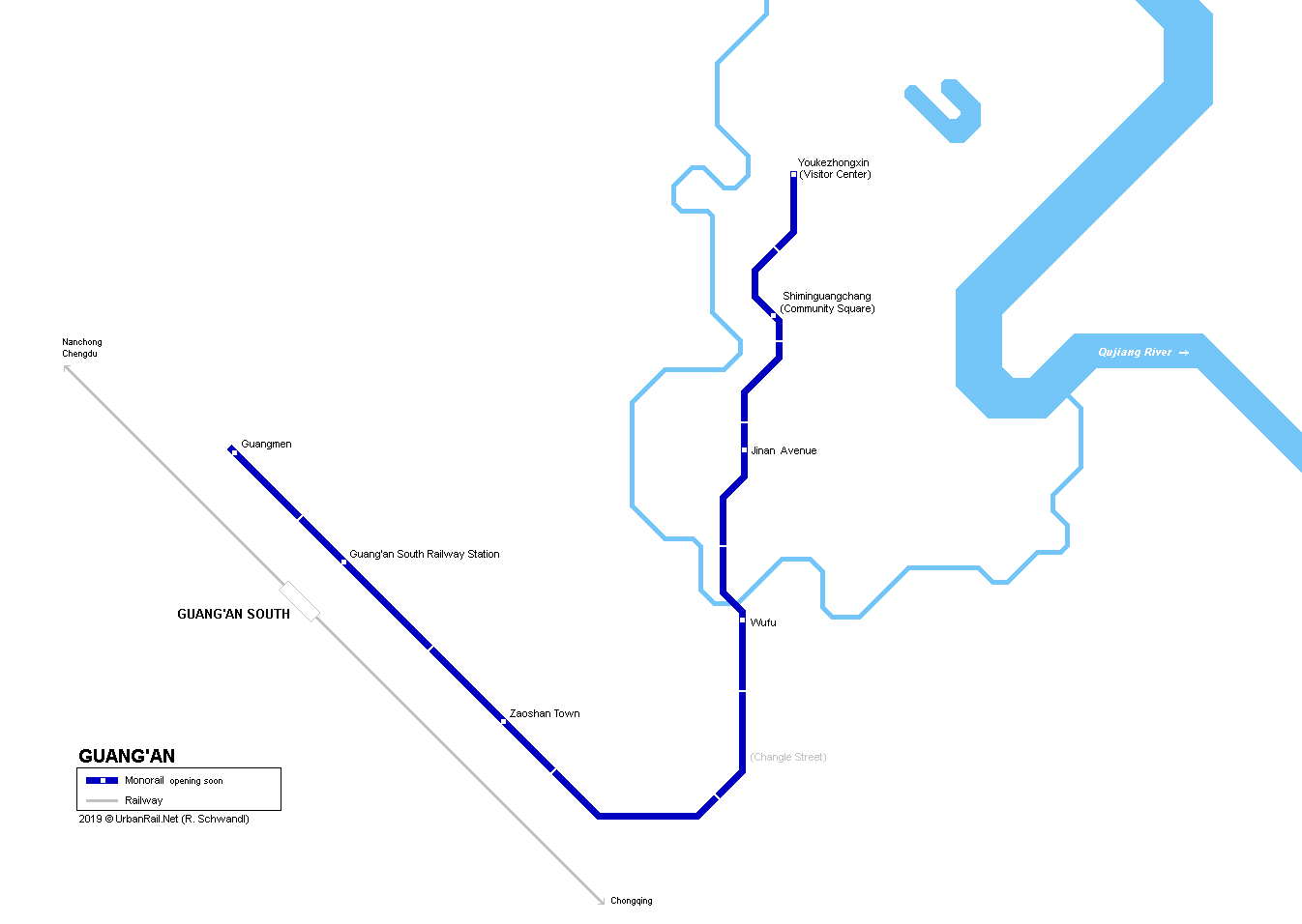 Guang'an monorail map