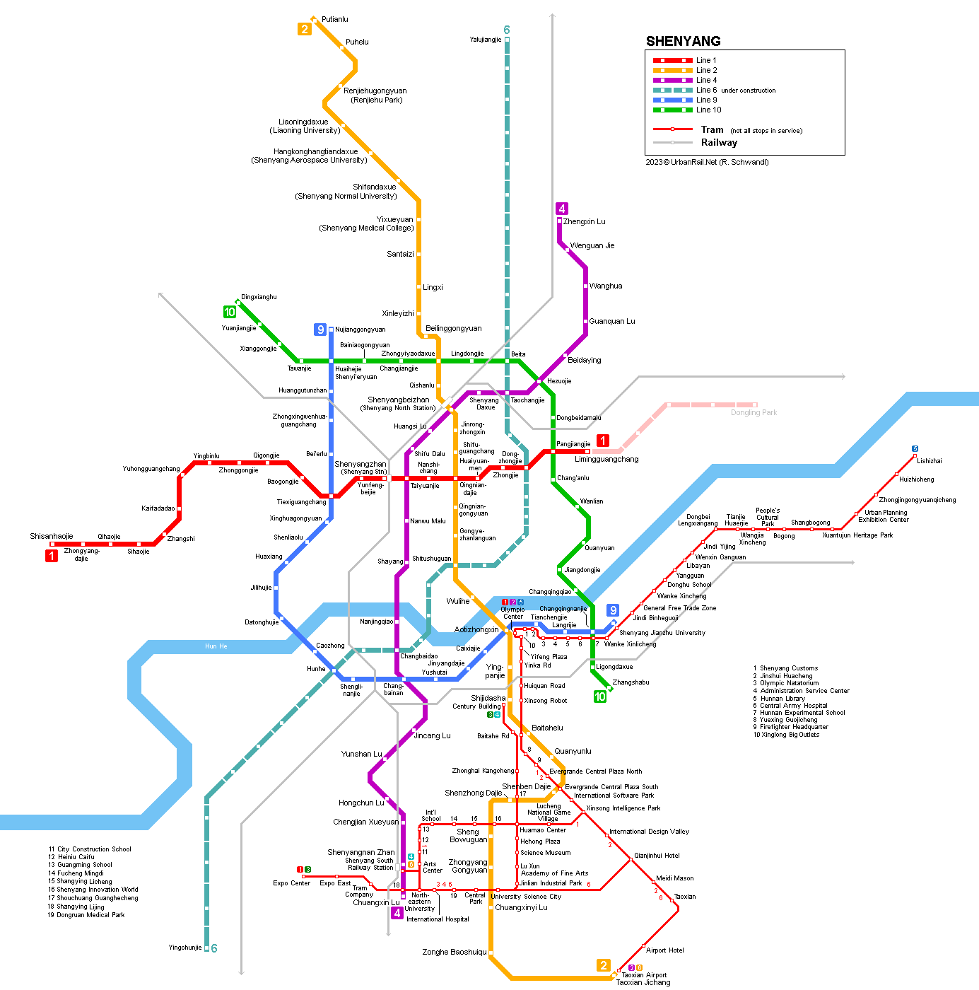 Shenyang metro subway map
