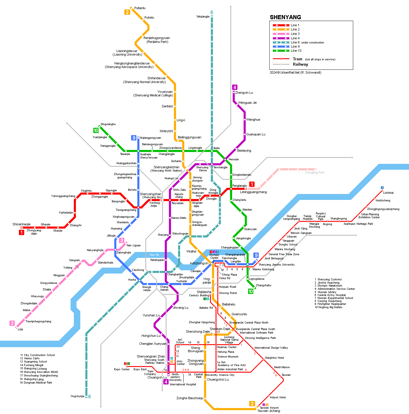 Shenyang metro subway map