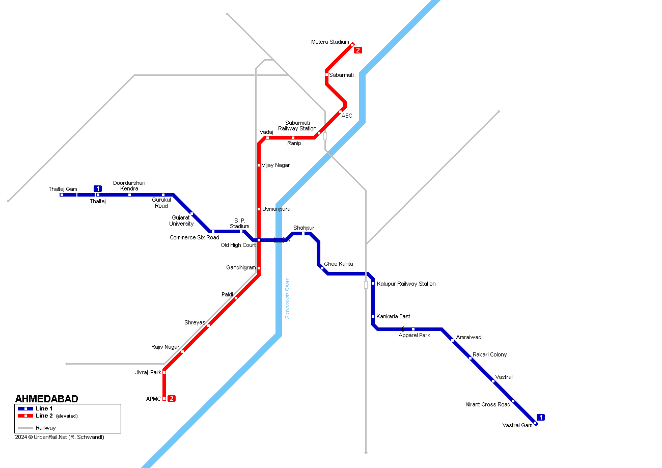 Ahmedabad metro map