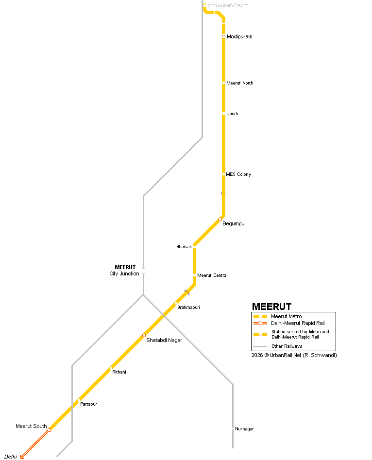 Meerut Metro Map