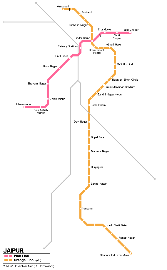 Jaipur metro map
