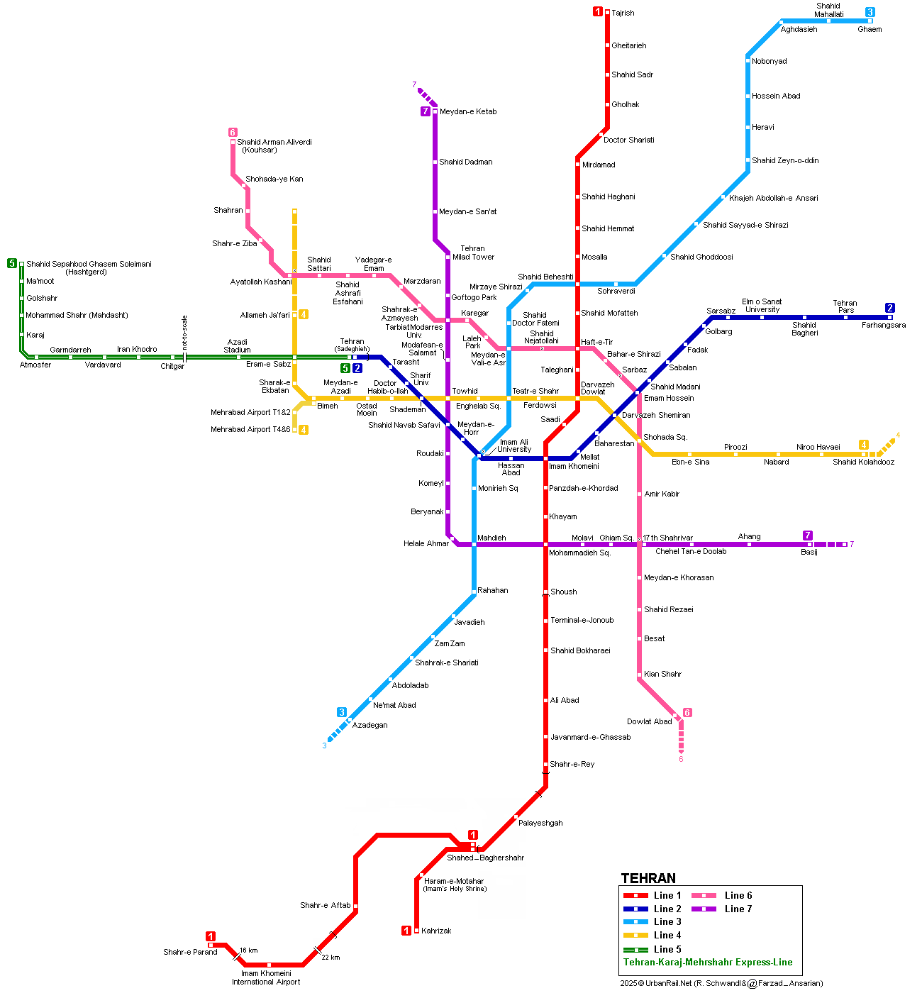 Tehran Metro map