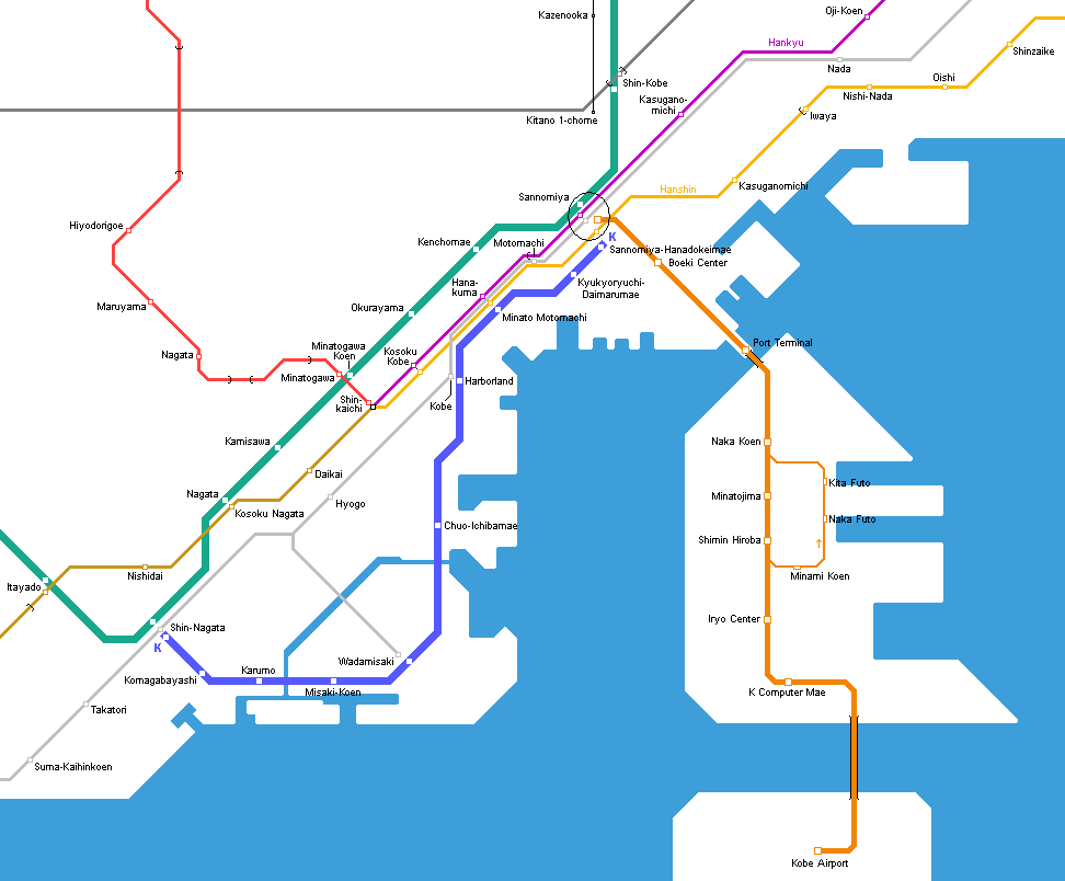 KOBE Subway Map