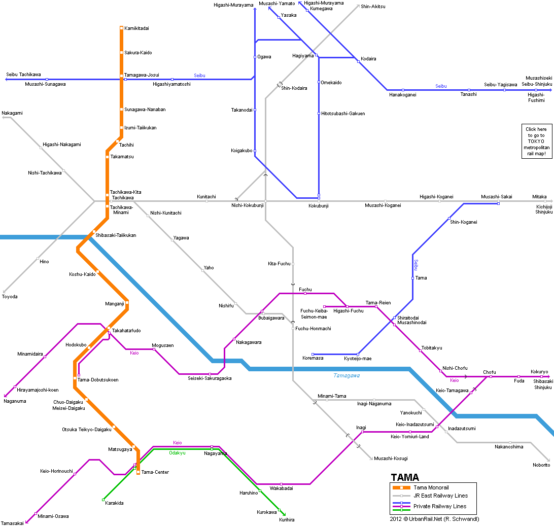 Tama Monorail Map