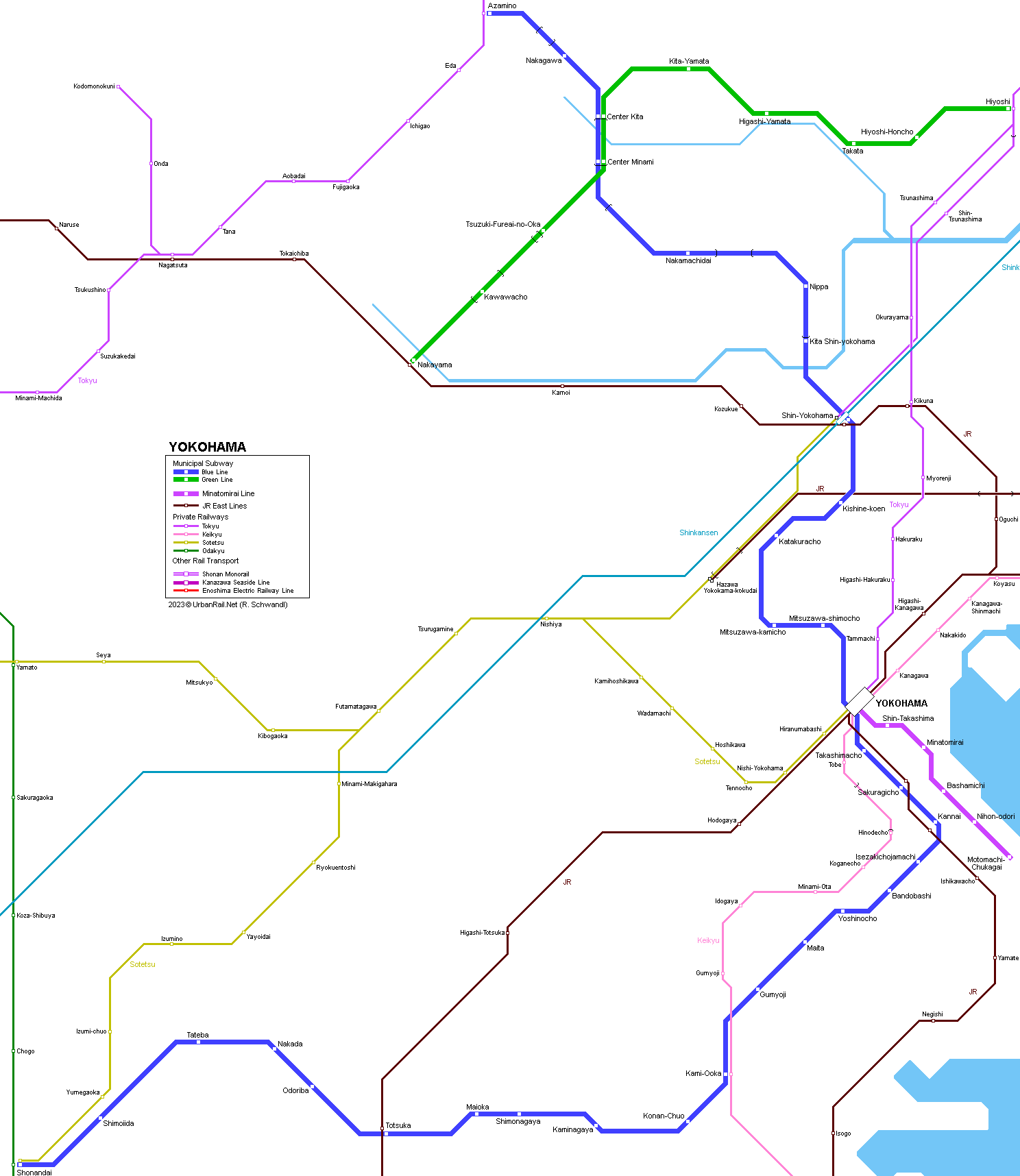 Yokohama subway map