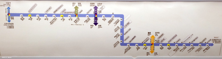 Incheon Line 1 strip map