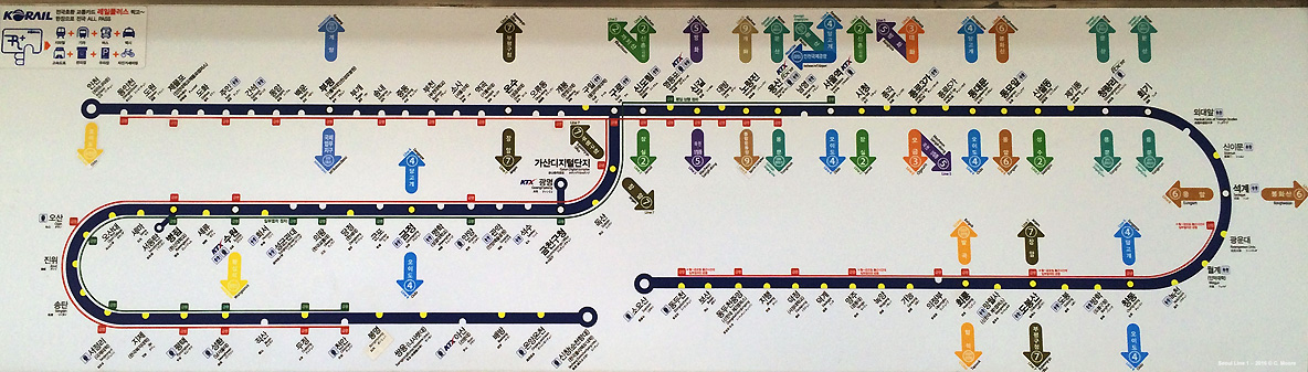 Incheon Seoul subway line 1 map