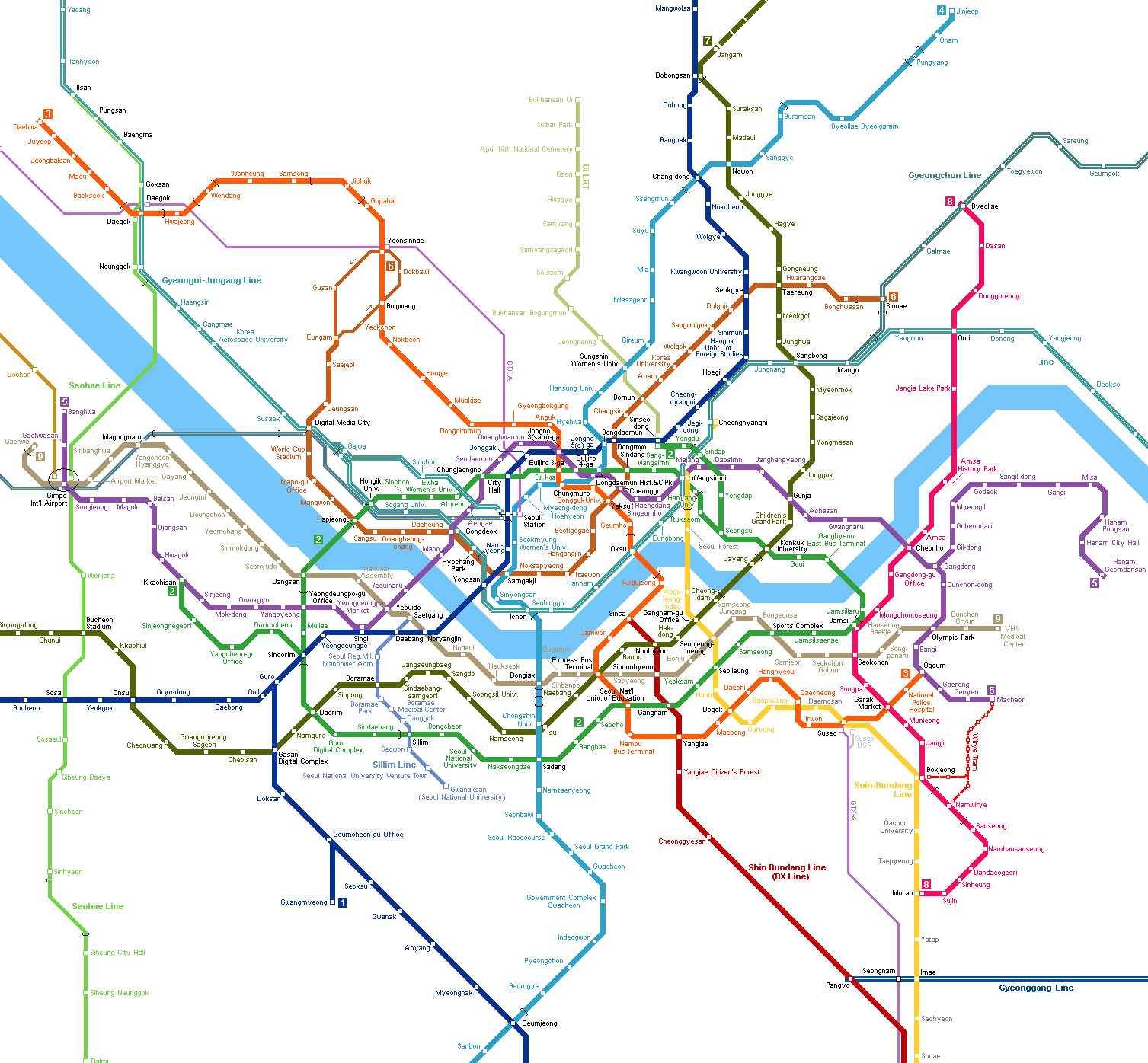 Seoul Metropolitan Subway Map Lines Route Hours Tickets - Gambaran