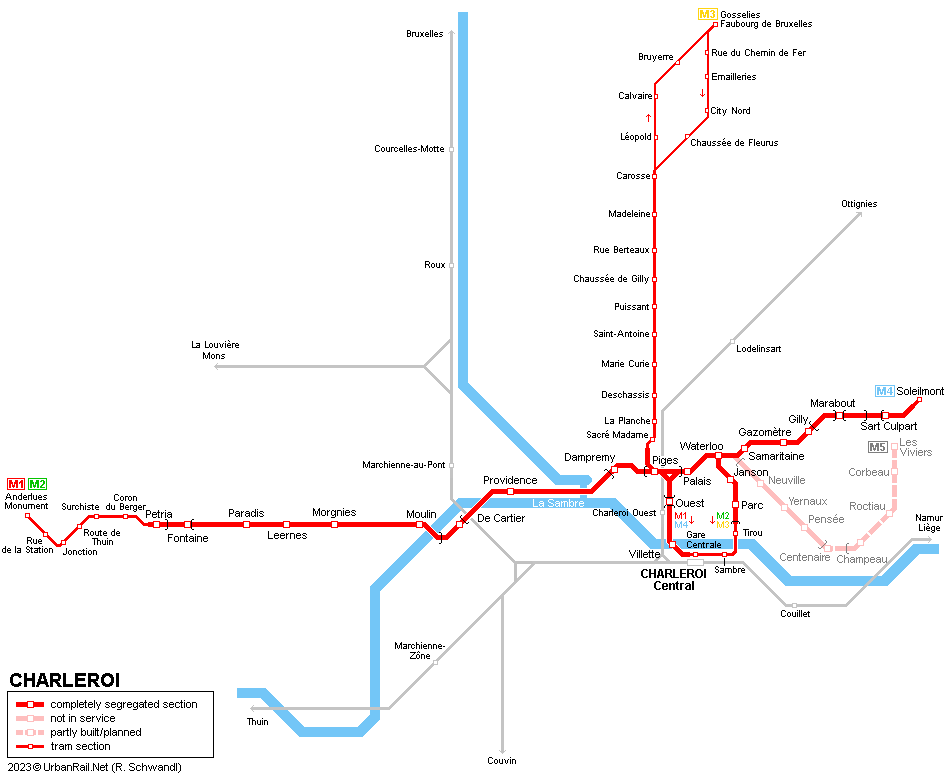 Charleroi Prémétro Network