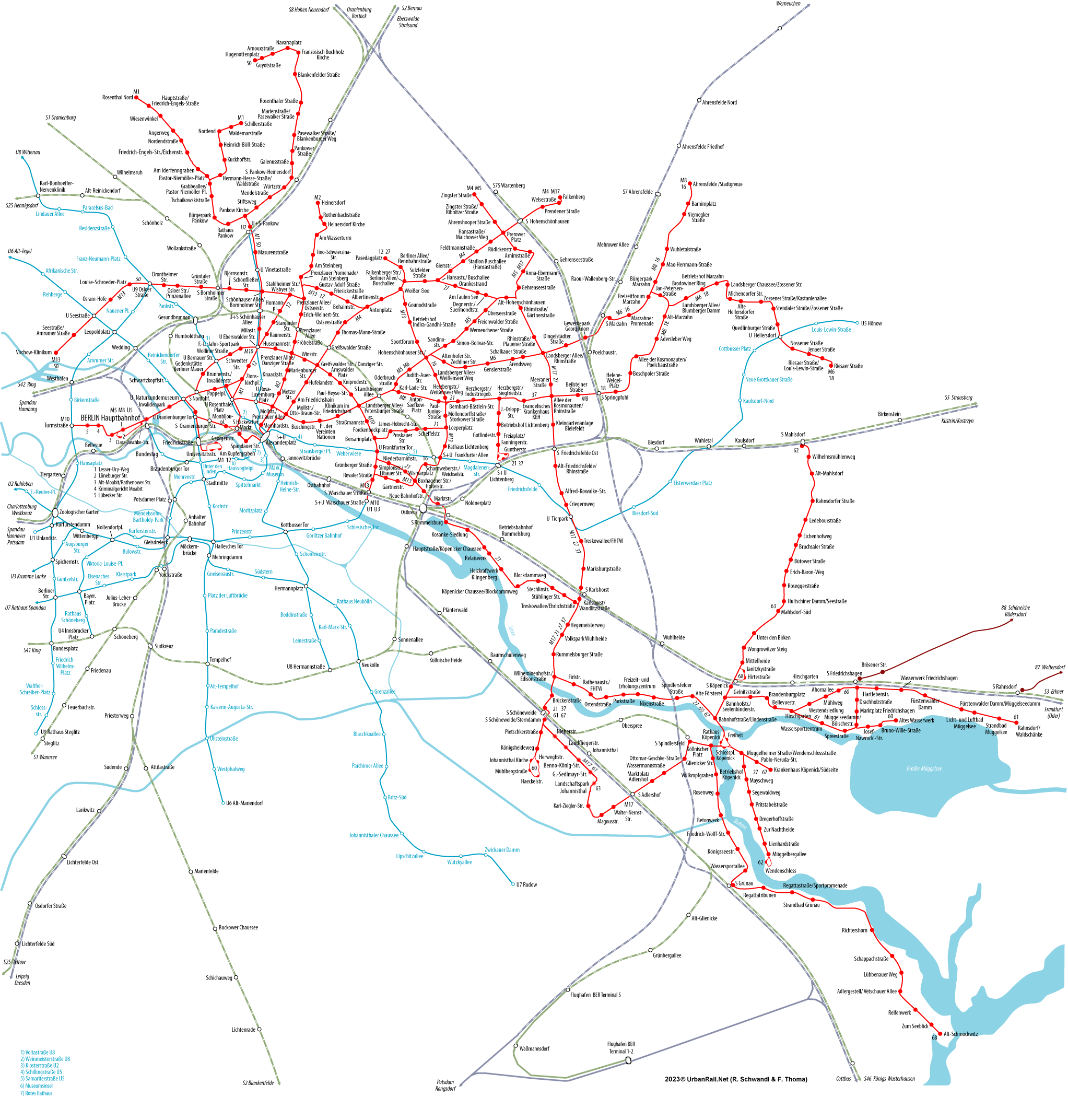 Berlin Tram Network Straßenbahn Netzplan © Felix Thoma + Robert Schwandl