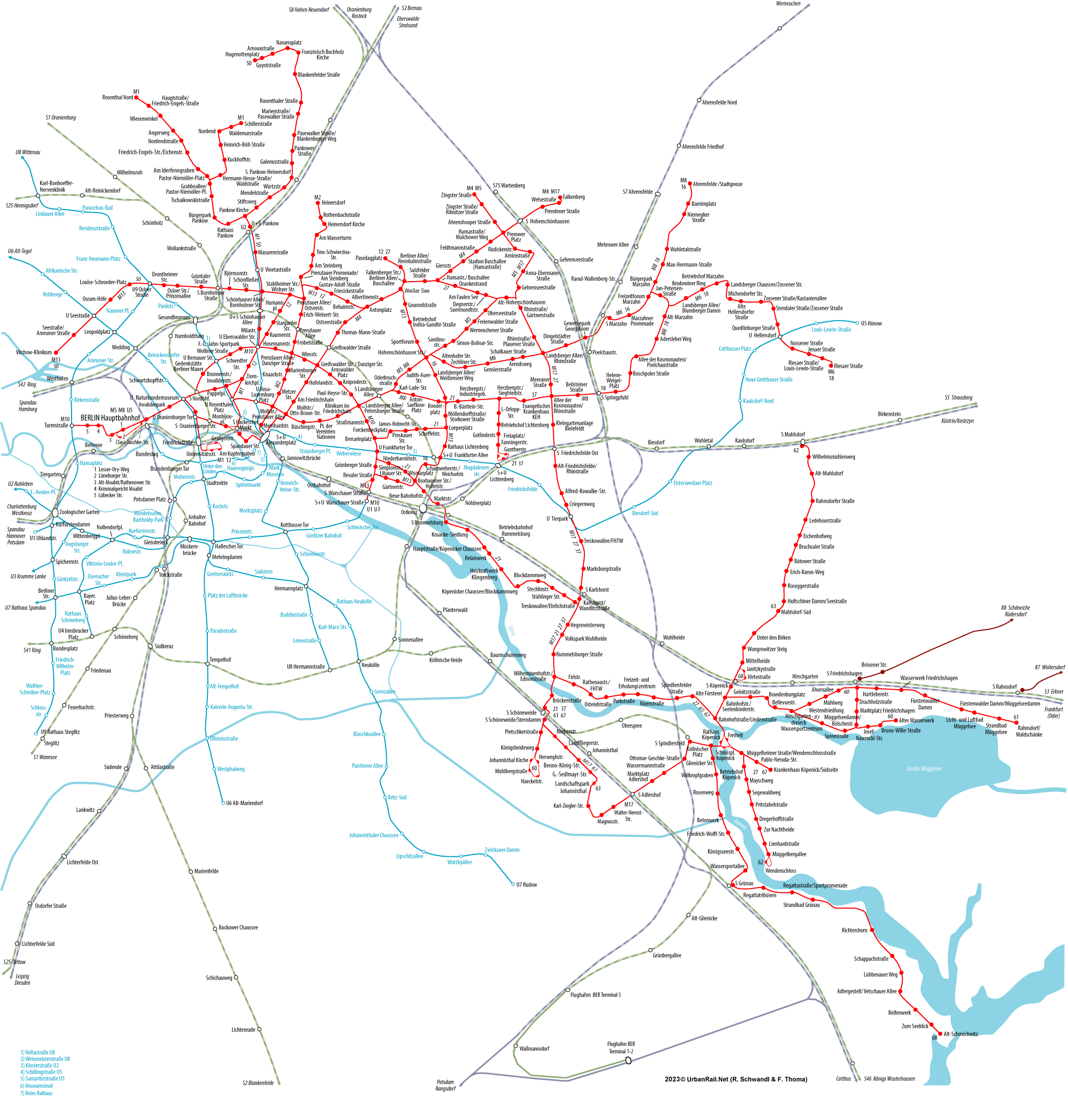 Berlin Tram Network Straßenbahn Netzplan © Felix Thoma + Robert Schwandl