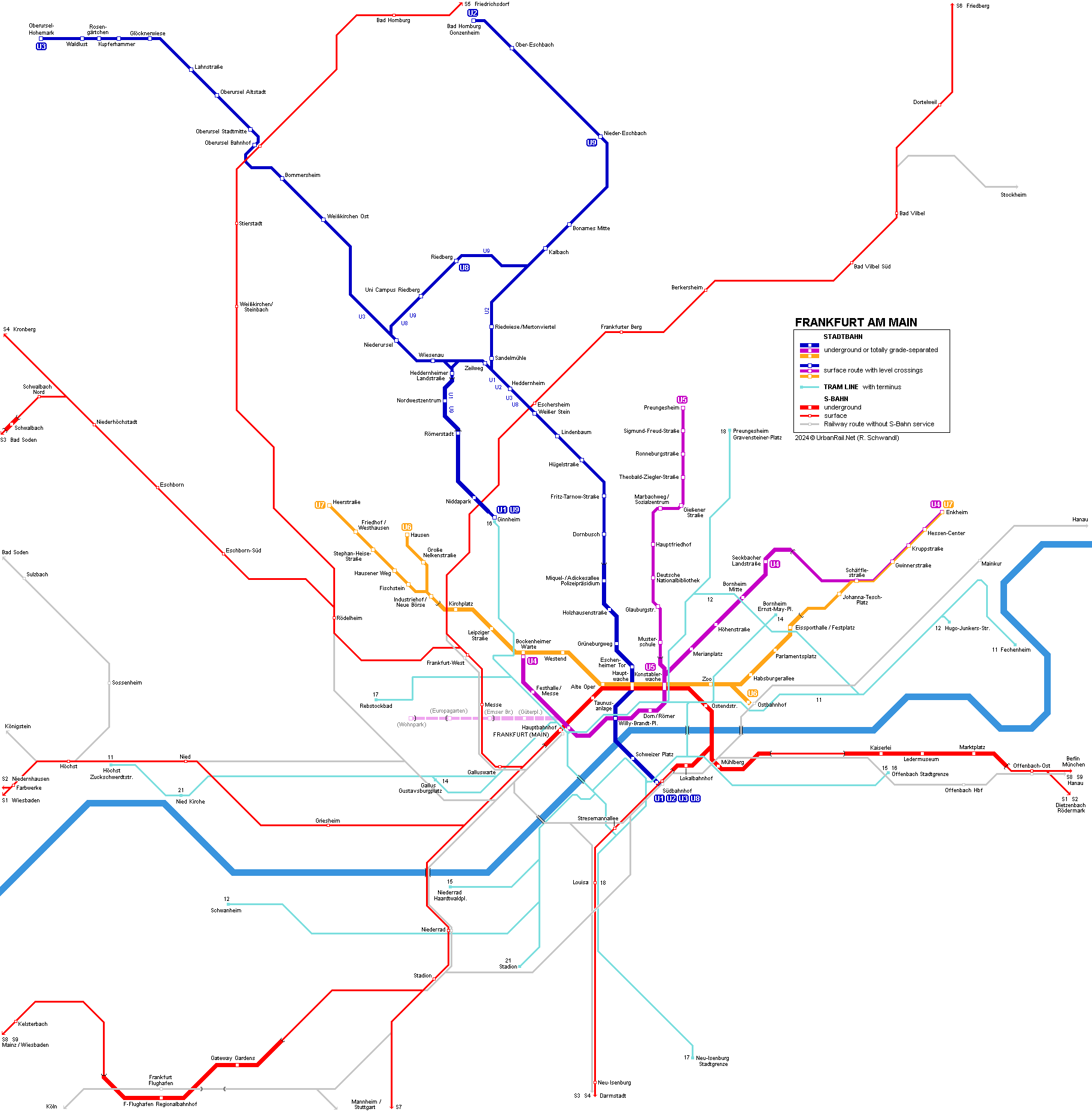 Frankfurt U Bahn Map 
