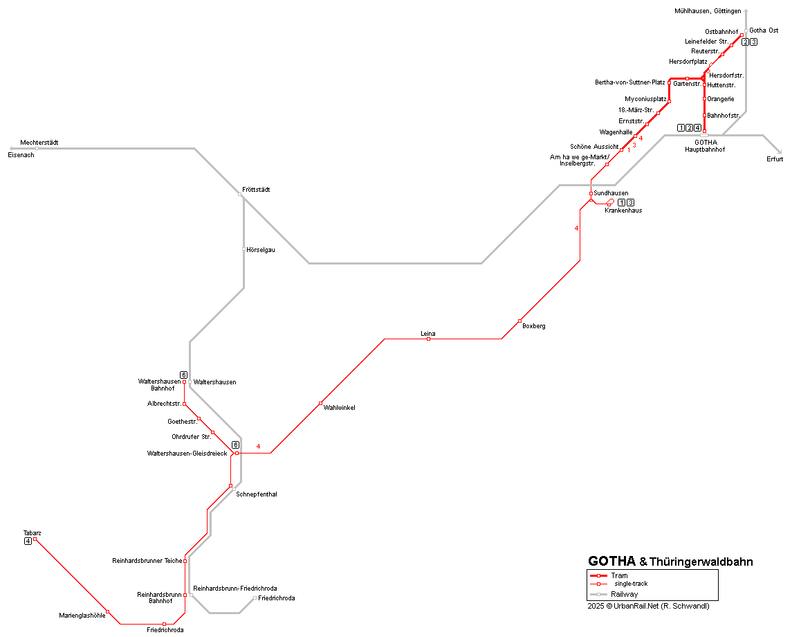 Gotha Tram Straßenbahn  Thüringerwaldbahn
