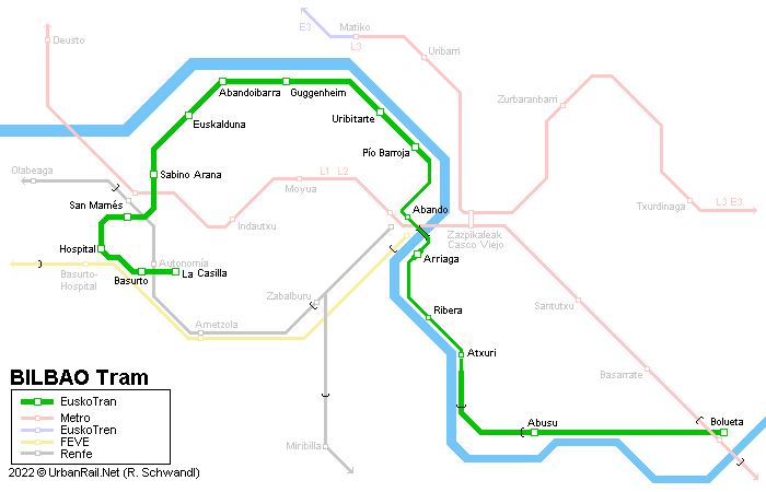 Bilbao tram tranvía