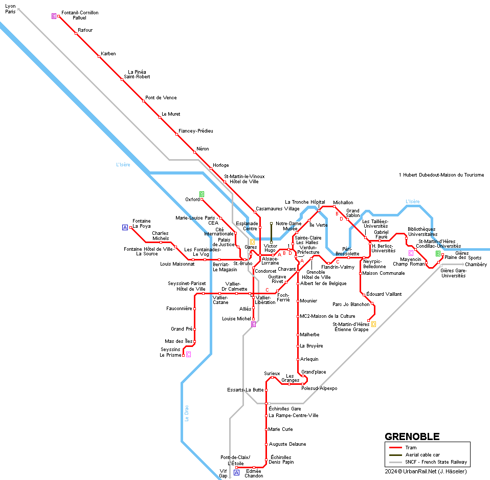 UrbanRail Net Europe France Grenoble Tram UrbanRail Net Europe France Grenoble Tram