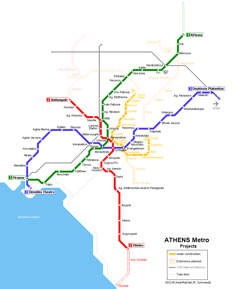 Athens Metro Map Pdf Metro Map 840x528