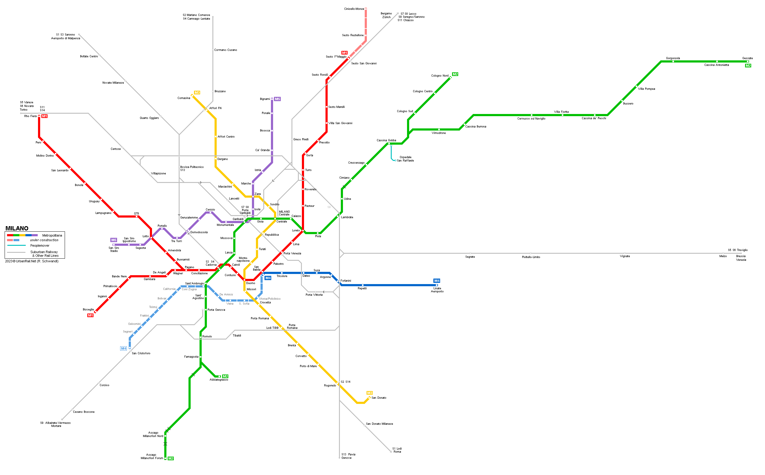MILANO Metro Map