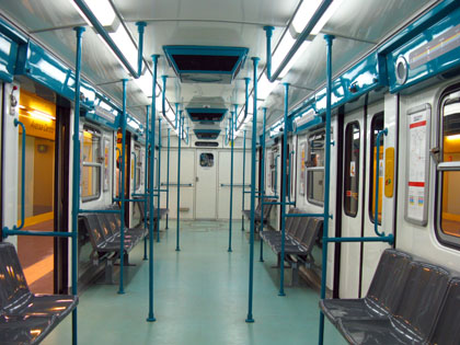 Inside a MCNE metro train