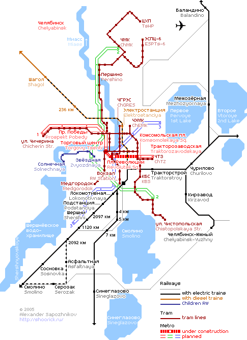 Карта метро города челябинска