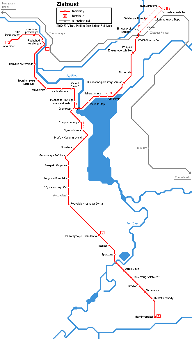 Маршрут трамваев златоуст. Схема Златоустовского трамвая. Трамвай 1 Златоуст маршрут. Златоуст трамвайные маршруты. Карта трамваев Златоуст.