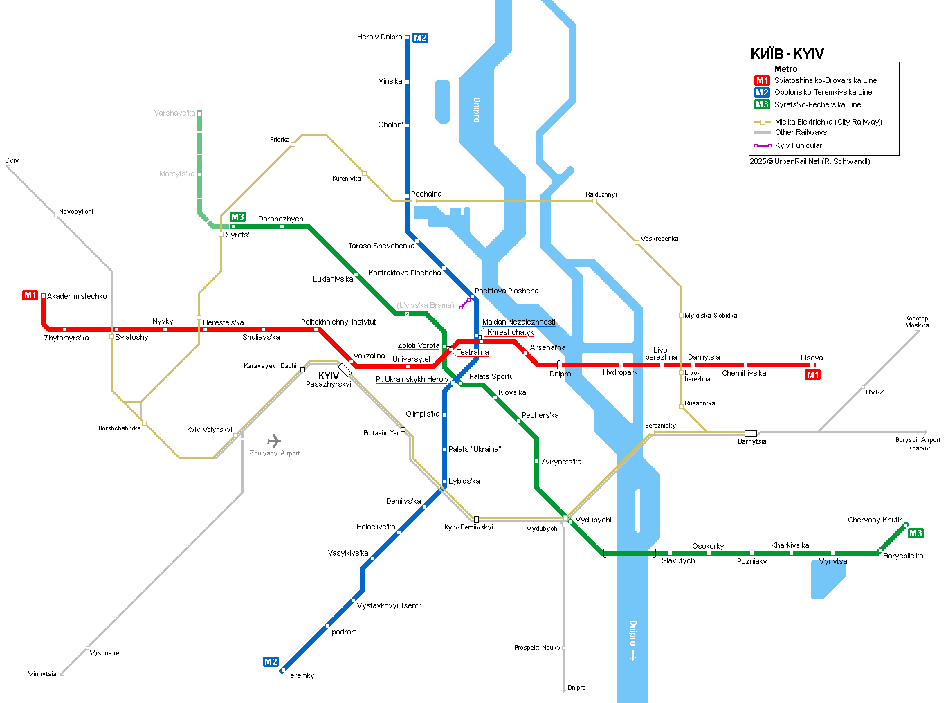 Kyiv metro map